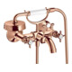 hansgrohe Robinet évier à deux poignées Axor Montreux AP, bec 224 mm, poignées croisillons, or poli rouge-1
