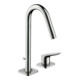 hansgrohe Robinet lavabo 2 trous 160 Axor Citterio M A 135mm, tirette, aspect acier inoxydable-1