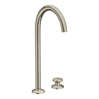 hansgrohe Robinet lavabo 2 trous Sel. 260 Axor One A 165 mm, avec bonde push-open, nickel brossé