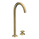 hansgrohe Robinet lavabo 2 trous Sel. 260 Axor One A 165 mm, avec vidage poussoir, optique or poli-1
