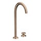 hansgrohe Robinet lavabo 2 trous Sel. 260 Axor One A 165mm, avec vidage poussoir, poli or rouge-1