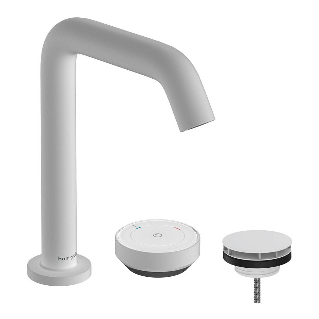 hansgrohe Robinet lavabo 2 trous Tecturis S avec vidage, CoolStart, blanc mat