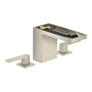 hansgrohe Robinet lavabo 3 trous 110 Axor MyEdition A 150 mm, avec vidage, sans plaque, nickel brossé
