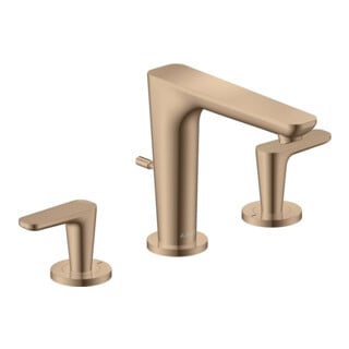 hansgrohe Robinet lavabo 3 trous 125 Axor Citterio C avec tirette Cubic cut PRG