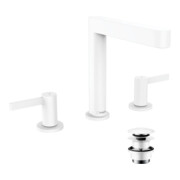 hansgrohe Robinet lavabo 3 trous 160 Finoris avec vidage push-open, blanc mat-3