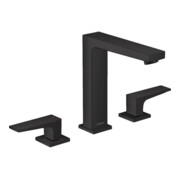 hansgrohe Robinet lavabo 3 trous 160 Metropol m HG, vidage poussoir, bec 152 mm, mat noir