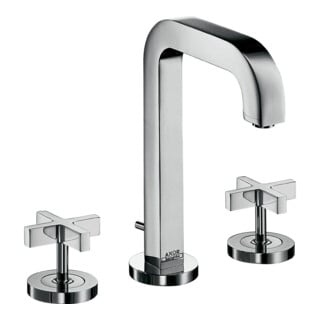 hansgrohe Robinet lavabo 3 trous 170 Axor Citterio avec A 140mm, croix, tirette, rosé, chrome