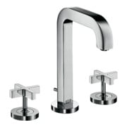 hansgrohe Robinet lavabo 3 trous 170 Axor Citterio avec A 140mm, croix, tirette, rosé, chrome