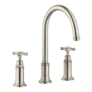 hansgrohe Robinet lavabo 3 trous 180 Axor Montreux A 175 mm, avec croix, tirette, sans bec