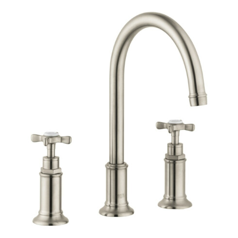 hansgrohe Robinet lavabo 3 trous 180 Axor Montreux A 175 mm, avec croix, tirette, sans bec