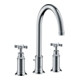 hansgrohe Robinet lavabo 3 trous 180 Axor Montreux A 175 mm, avec poignées croisées, tirette, chromé-1