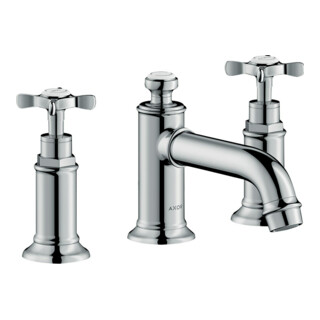 hansgrohe Robinet lavabo 3 trous 30 Axor Montreux A 143mm, avec poignées croisées, tirette vidage, chromé