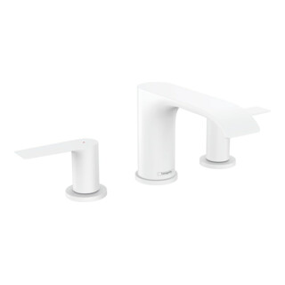 hansgrohe Robinet lavabo 3 trous 90 Vivenis avec vidage à tirette, blanc mat