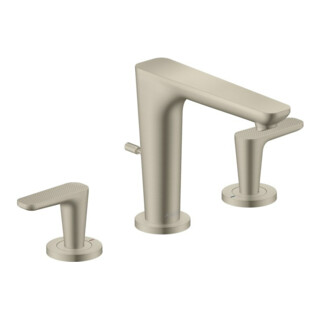 hansgrohe Robinet lavabo 3 trous Axor Citterio C cubic cut, b ni, H 135 mm, tirette évac.