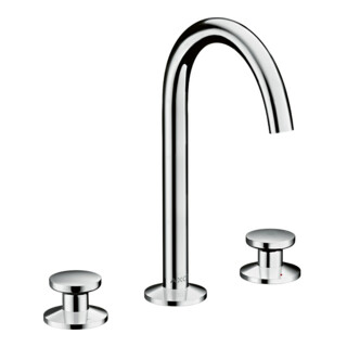 hansgrohe Robinet lavabo 3 trous Sel. 170 Axor One, bec 140 mm, avec vidage push-open, chrome