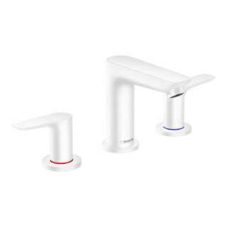 hansgrohe Robinet lavabo 3 trous Talis E avec vidage à tirette, blanc mat