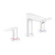 hansgrohe Robinet lavabo 3 trous Talis E avec vidage à tirette, blanc mat-1