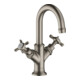 hansgrohe Robinet lavabo à deux poignées 160 Axor Montreux avec tirette, acier inoxydable aspect-1
