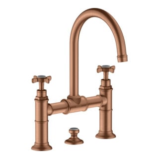 hansgrohe Robinet lavabo à deux poignées 220 Axor Montreux A 175 mm, avec croix, tirette, b r gol