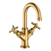 hansgrohe Robinet lavabo deux poignées 160 Axor Montreux avec tirette, brossé bronze