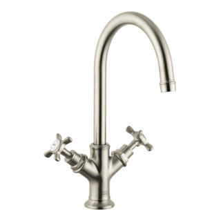 hansgrohe Robinet lavabo deux poignées 210 Axor Montreux A 175 mm, m KrG, sans vidage, brossé ni.