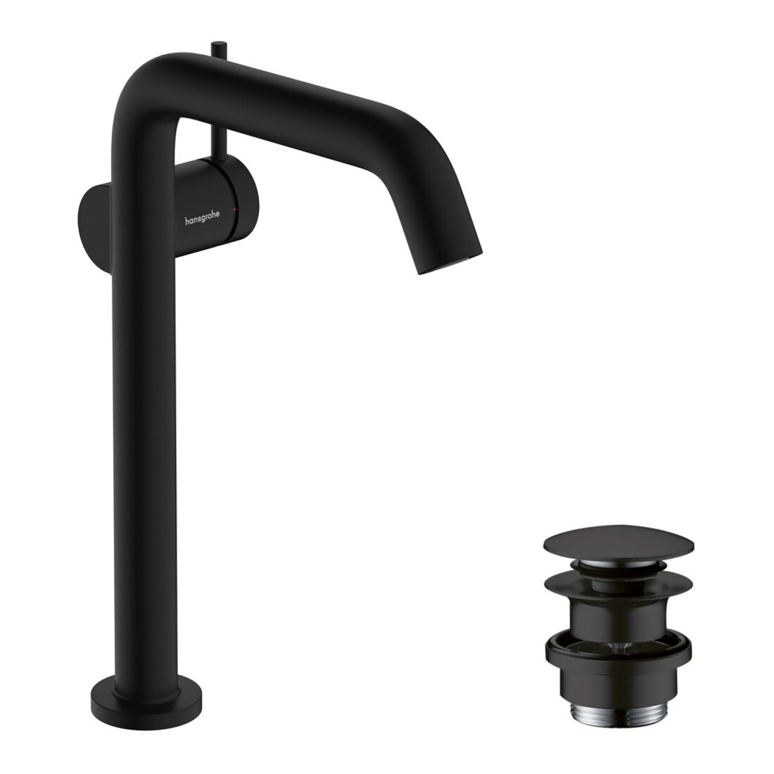 hansgrohe Robinet monocommande lavabo Tecturis S A 167 mm, avec vidage push-open, mat noir
