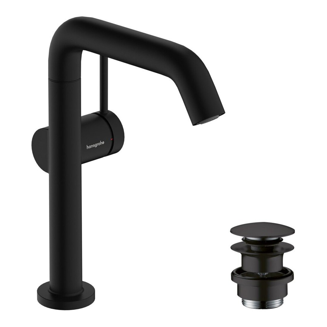 hansgrohe Robinet monocommande lavabo Tecturis S m pivotant + vidage poussoir, mat noir