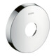 hansgrohe Rosace de rallonge iBox universelle 1 trou, ronde, aspect acier inoxydable-1