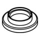 hansgrohe Rosette Axor Uno 4-Loch Fliesenrand chrom-1