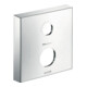 hansgrohe Rosette de rallonge Axor 2-L, carrée, avec régulation débit, chrome-1