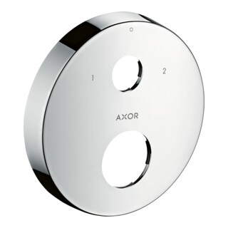 hansgrohe Rosette de rallonge Axor 2 trous, 0-1-2, ronde, nickel brossé