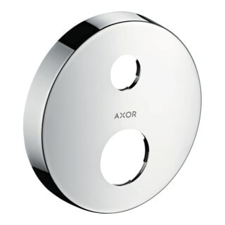 hansgrohe Rosette de rallonge Axor 2 trous, ronde, aspect acier inoxydable