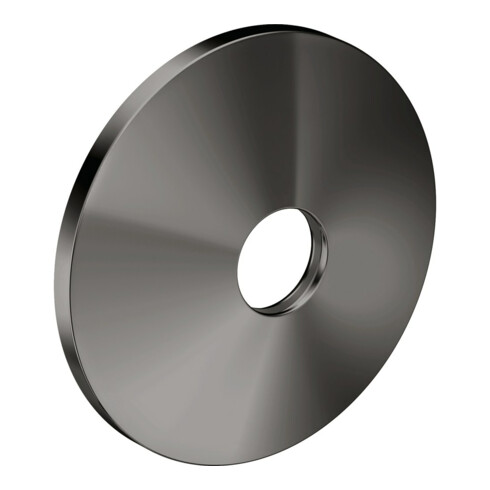 hansgrohe Rosette de rallonge d 90 mm, métal, chrome noir poli