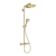 hansgrohe S-Pipe Croma Select S EcoSmart m TH, Handbrause 3jet, 9 l/m., pol. gol opt