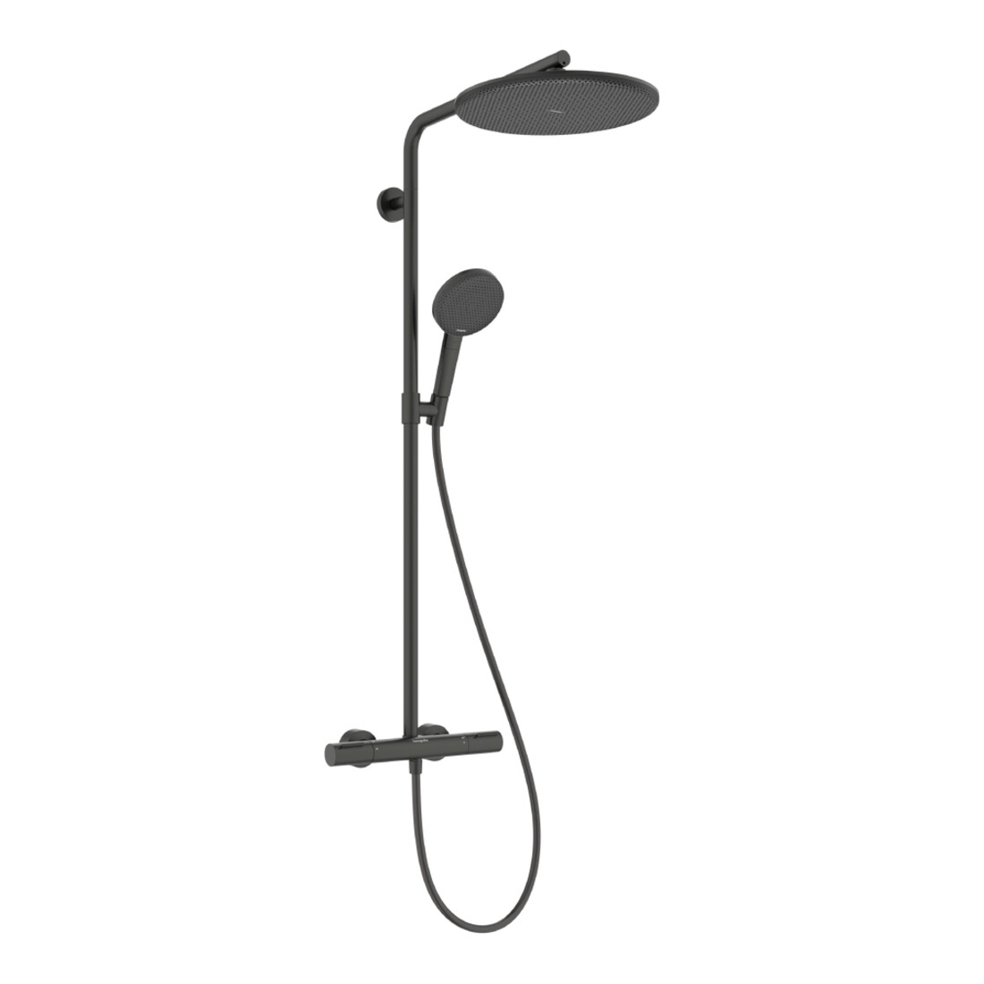 hansgrohe S-Pipe Raindance Alive S Puro 1jet, 12 l/min, chrome noir brossé