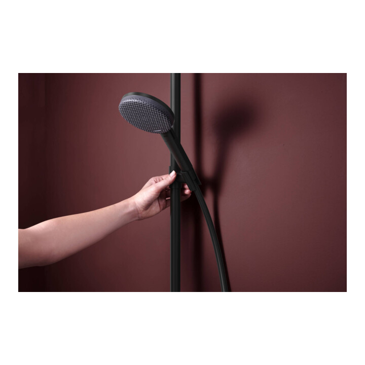 hansgrohe S-Pipe Raindance Alive S Puro 1jet, 12 l/min, noir mat