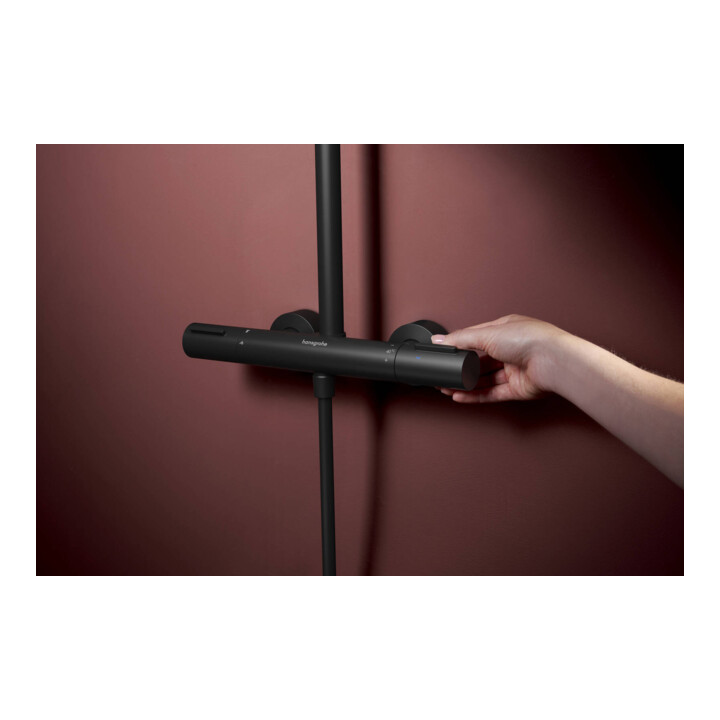 hansgrohe S-Pipe Raindance Alive S Puro 1jet, 12 l/min, noir mat
