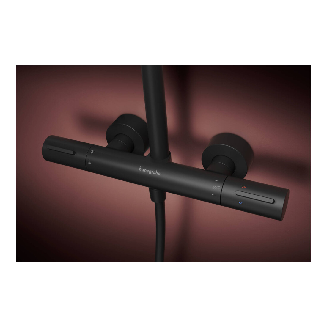 hansgrohe S-Pipe Raindance Alive S Puro 1jet, 12 l/min, noir mat