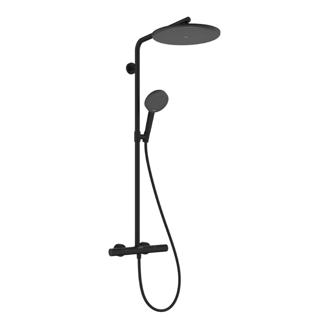 hansgrohe S-Pipe Raindance Alive S Puro 1jet, EcoSmart, 8 l/min, schwarz matt