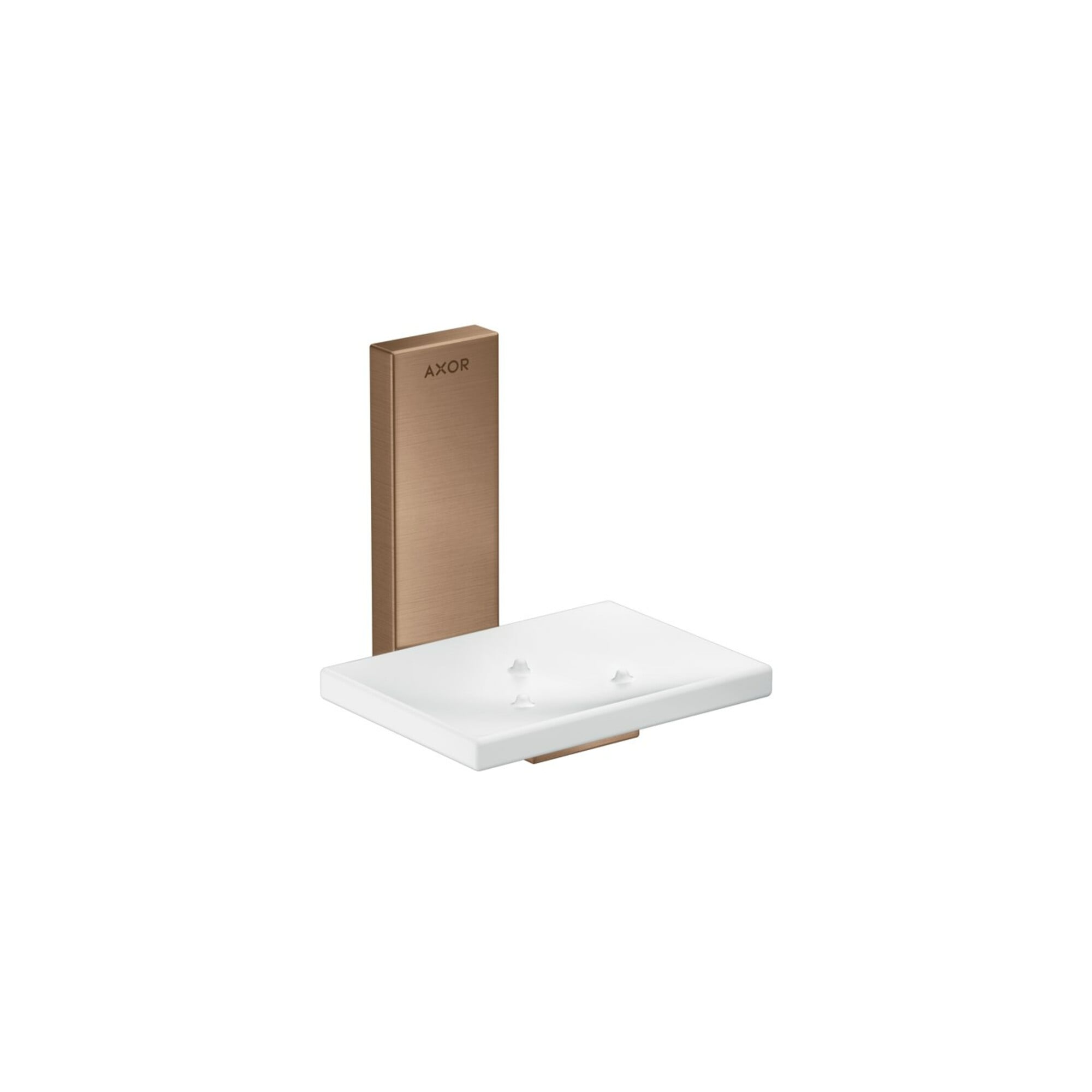 hansgrohe Schale Axor Uni. Rectangular Glas, Wandmontage, brushed red gold