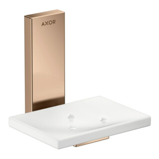 hansgrohe Schale Axor Uni. Rectangular Glas, Wandmontage, polished red gold