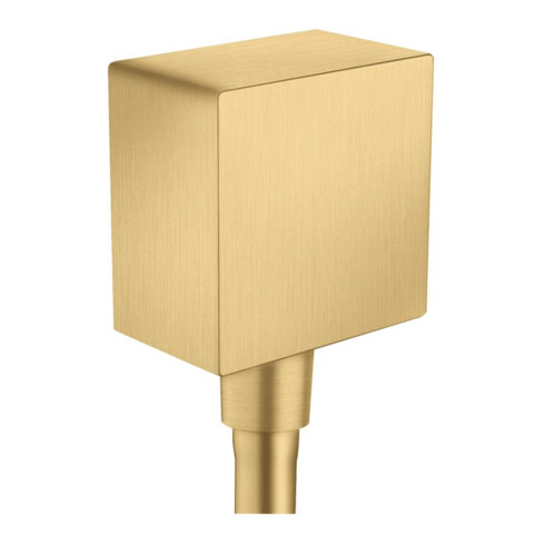 hansgrohe Schlauchanschluss Fixf Square Axor eck., m Rückflussverh., brush. gol optic