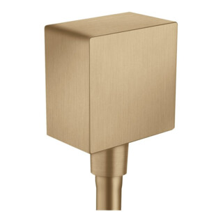 hansgrohe Schlauchanschluss Fixf Square Axor eck., m Rückflussverh., brushed bronze