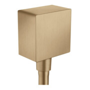 hansgrohe Schlauchanschluss Fixf Square Axor eck., m Rückflussverh., brushed bronze