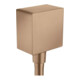 hansgrohe Schlauchanschluss Fixf Square Axor eck., m Rückflussverh., brushed red gold-1