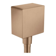 hansgrohe Schlauchanschluss Fixf Square Axor eck., m Rückflussverh., brushed red gold