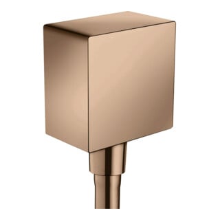 hansgrohe Schlauchanschluss Fixf Square Axor eck., m Rückflussverh., pol. red gold