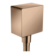 hansgrohe Schlauchanschluss Fixf Square Axor eck., m Rückflussverh., pol. red gold