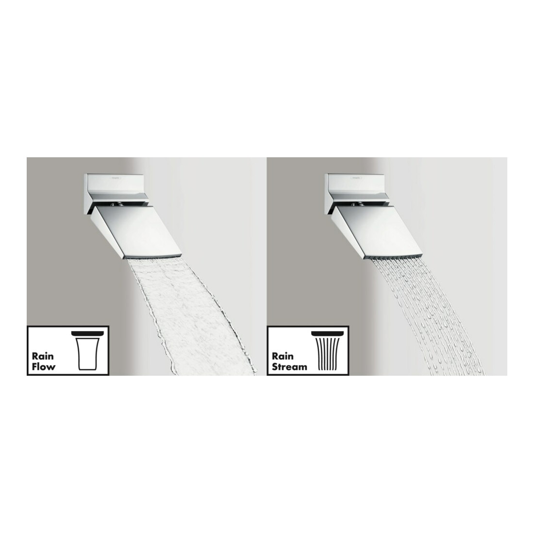 hansgrohe Schwallbr Raindance Rainfall 1jet, montage mural, chrome