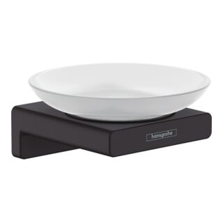 hansgrohe Seifenhalter AddStoris Wandmont., Eins. Mattglas, Met., matt-sw